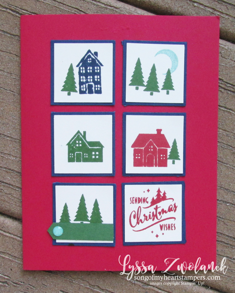 Holiday punch box christmas cards stampin up DIY cardmaking Lyssa traditions