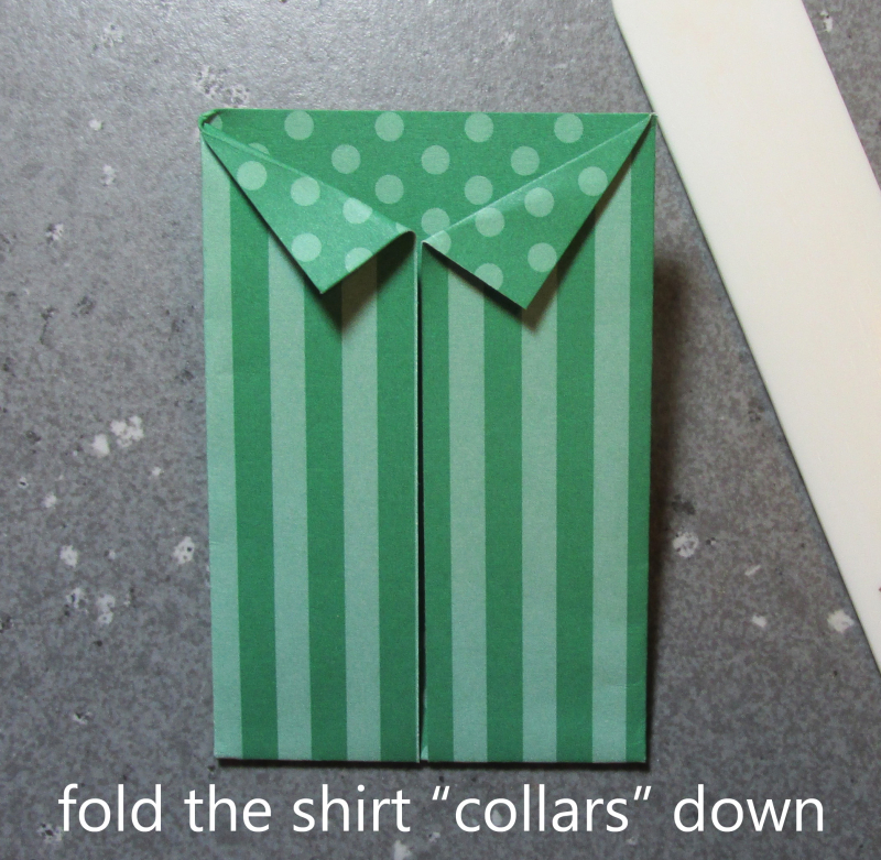 Origami shirt fold tutorial hawaiian shirts cardmaking Stampin Up