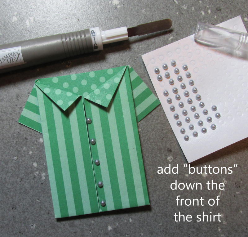 Origami shirt fold tutorial hawaiian shirts making paper DIY Stampin Up