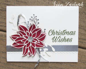Peaceful Poinsettia Christmas card