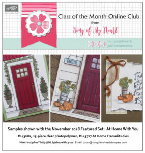 November 2018 Class of the Month Club is here! At Home with You