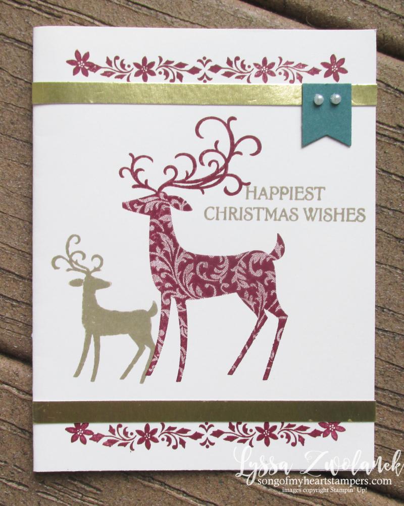 Dashijng deer detailed thinlets holiday christmas cards cardmaking stampin up forest reindeer