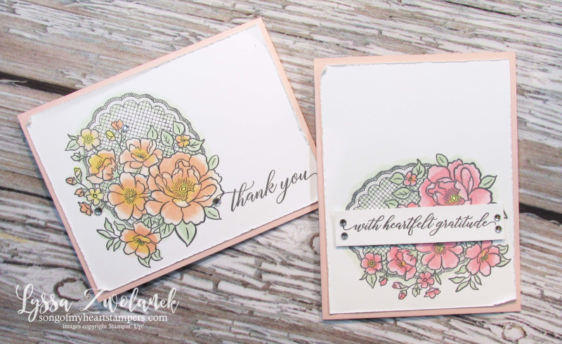 Lovely lattice Stampin Up roses stamps Lyssa SAB SaleABration doily lace wedding DIY