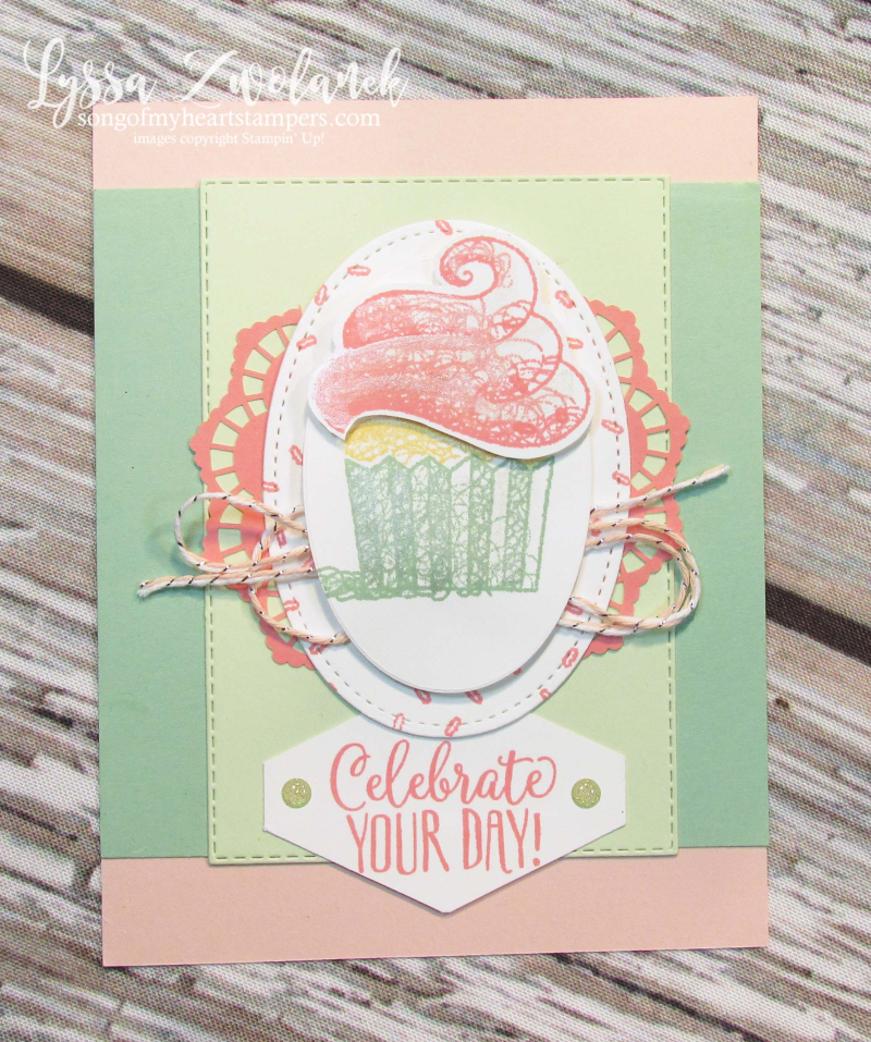 Hello cupcake SAB stampin up saleabration rubber stamp sales party birthday