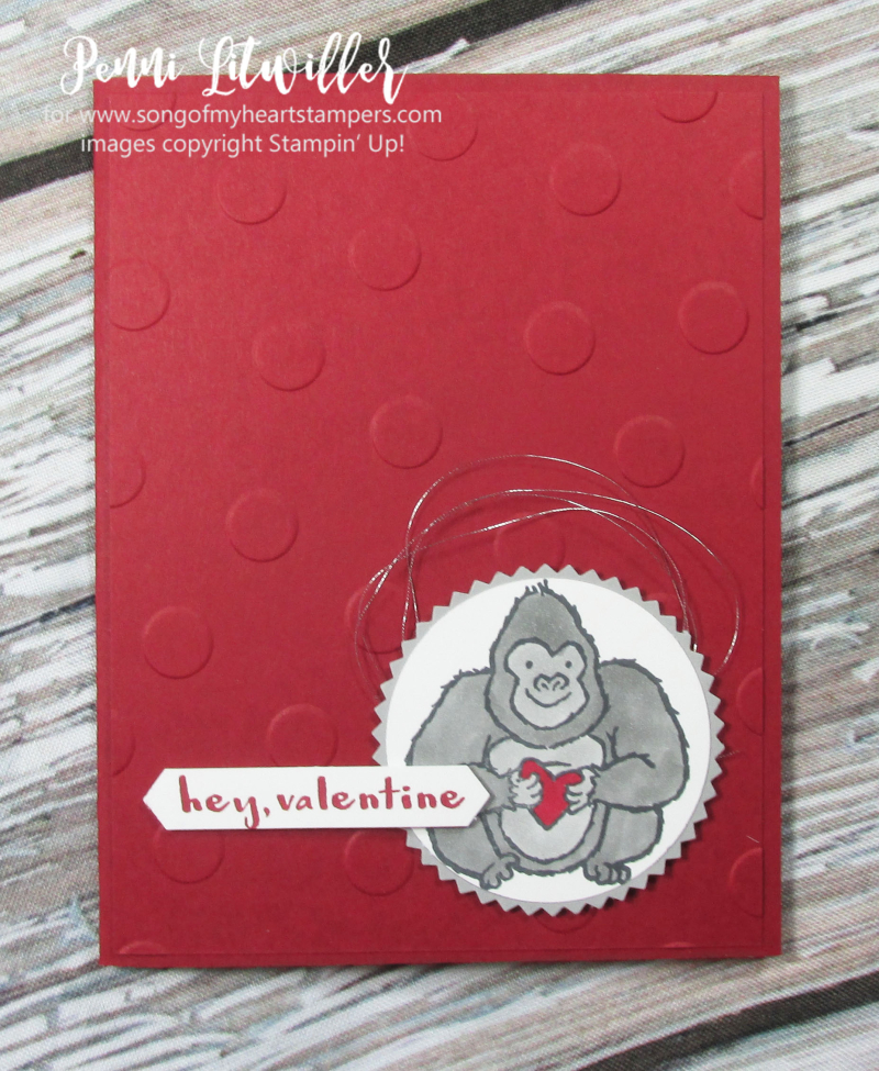 Hey Love Stampin Up valentine ape gorilla crocodile otter hamster stamps kids skunk sweet