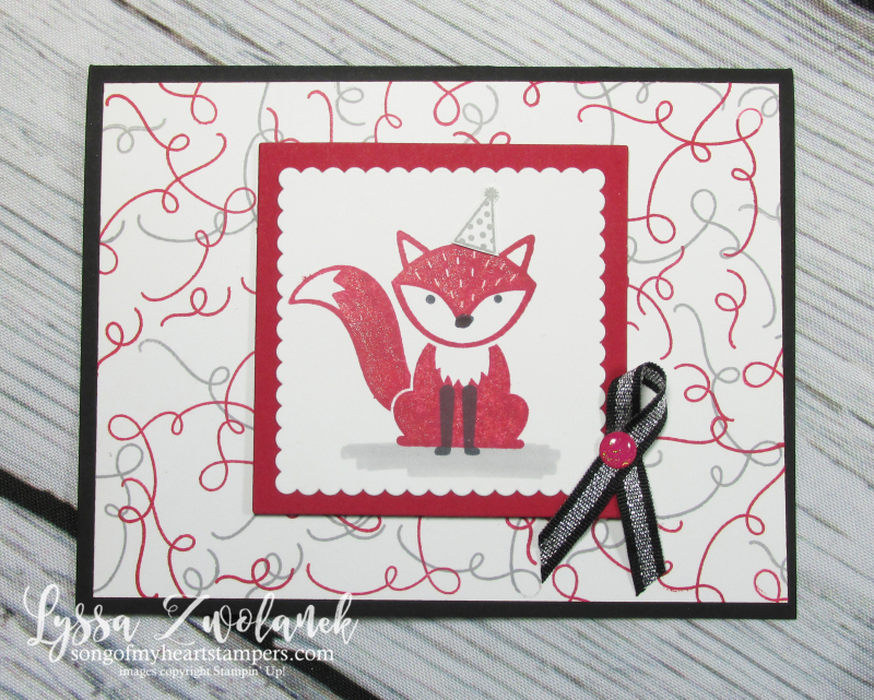 Foxy friends punch art around corner rubber stamps satmpin up cardmaking squiggle