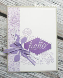 Purple lovers’ easy stepped-up note cards