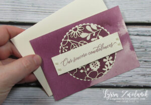 Delightfully Detailed lace sheet sympathy cards