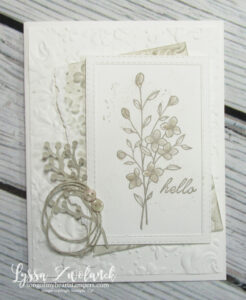 Country Floral embosed neutrals cards