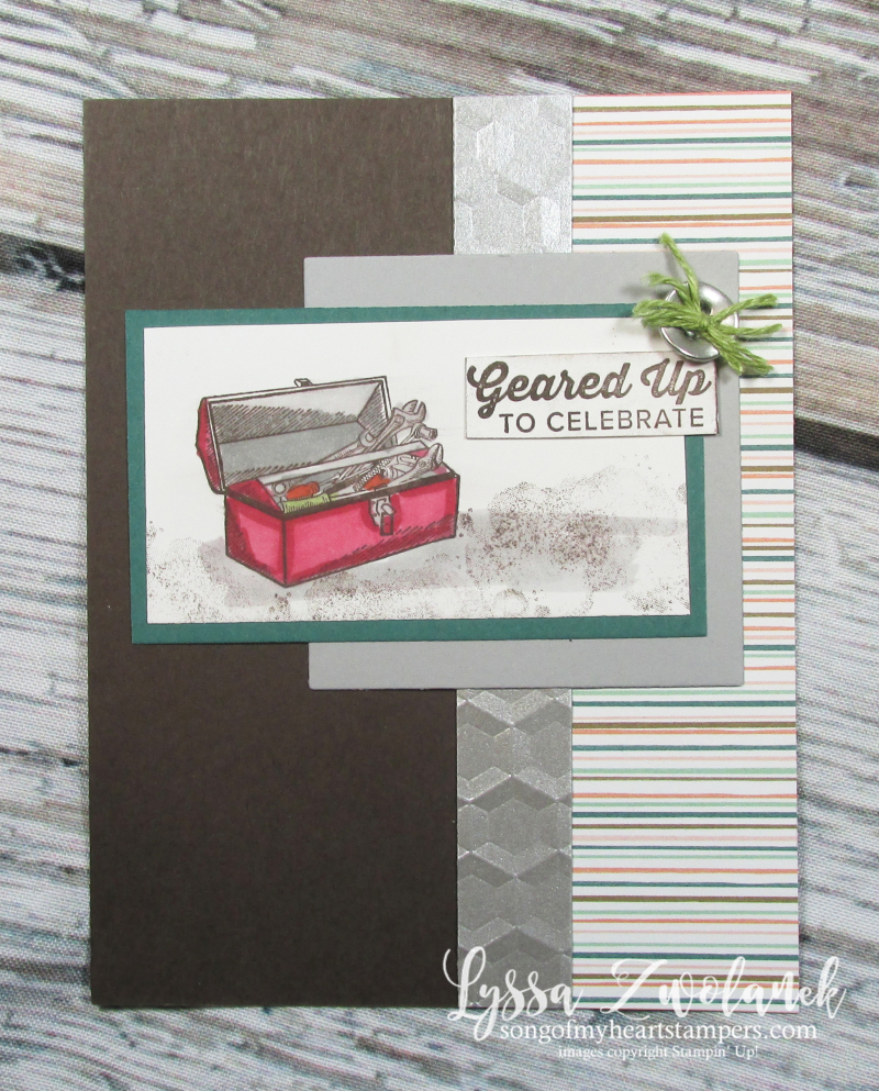 Classic garage geared up handyman thank you toolbox card Stampin Up