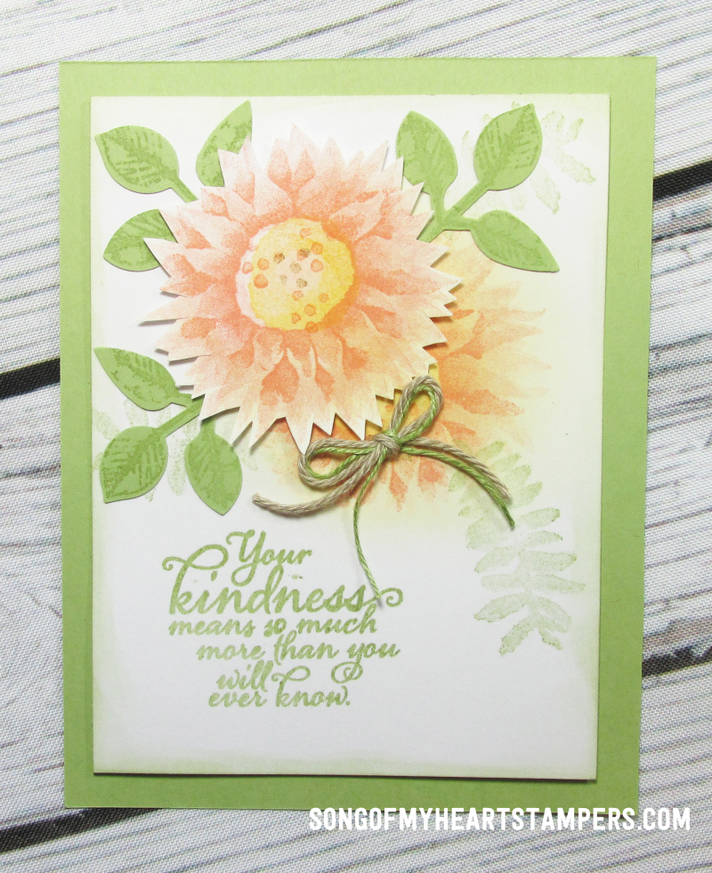 OnStage stampin up rubber stamps painted harvest sunflowers