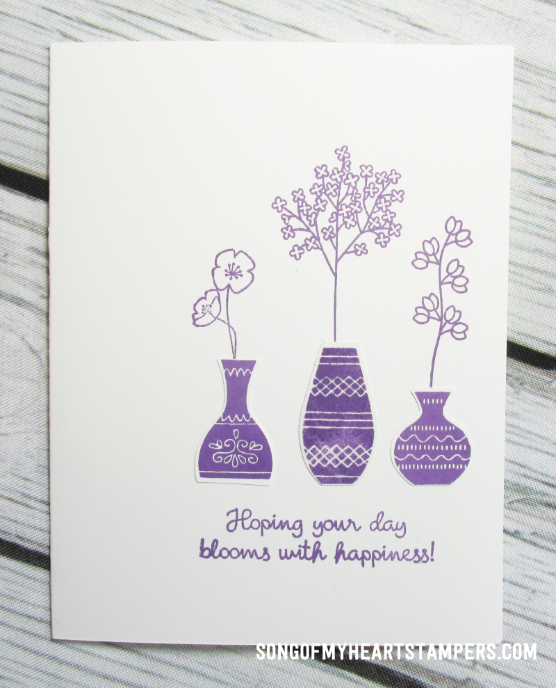 OnStage stampin up rubber stamps varied vases punch flowers