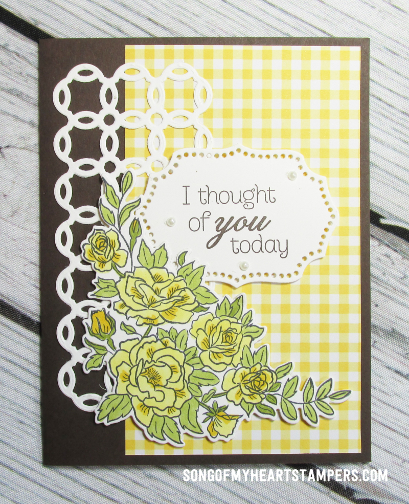 OnStage stampin up rubber stamps rose trellis lattice dies