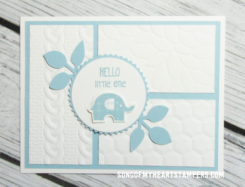 OnStage stampin up rubber stamps little elephant baby congrats shower invitel