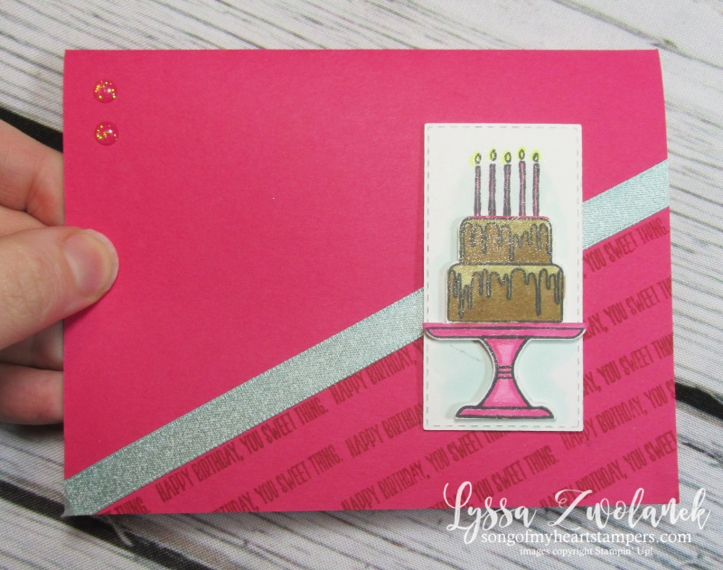 Piece cake builder punch Stampin Up bundle birthday tutorial layouts techniques