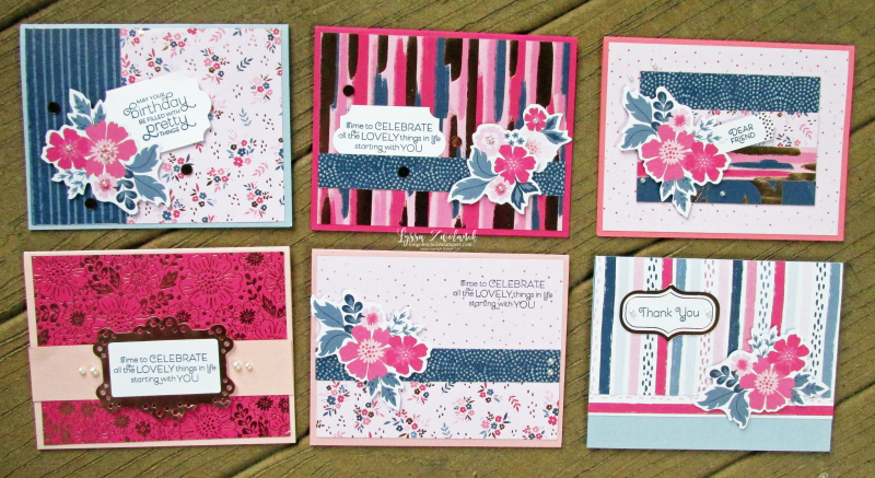 Everything is rosy card kit stampin up Lyssa quilts tutorial cardmaking