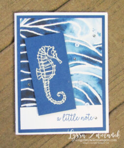 Fabulous ocean waves background makes a seahorse playground!