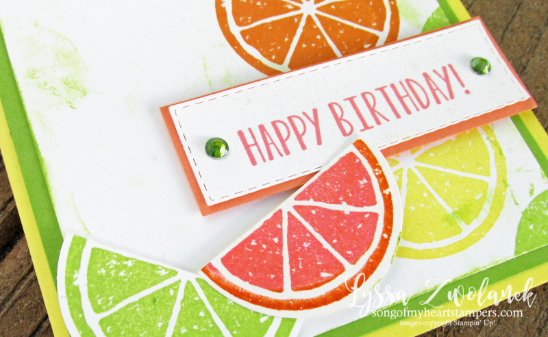 Lemon Zest lime orange fruit twist punch kitchen summer Stampin Up rubber stamps