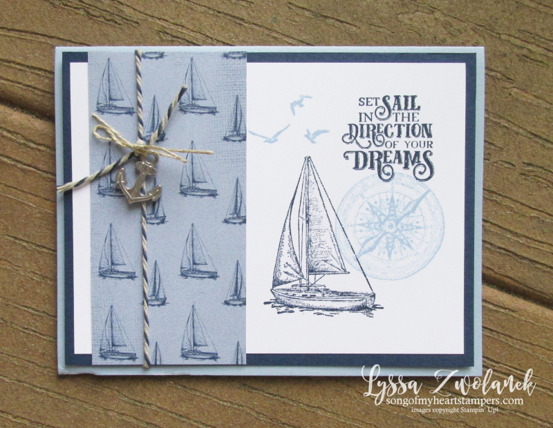 Smooth Sailing Saiy Away Home Stampin Up ocean boat ship nautical stamp set