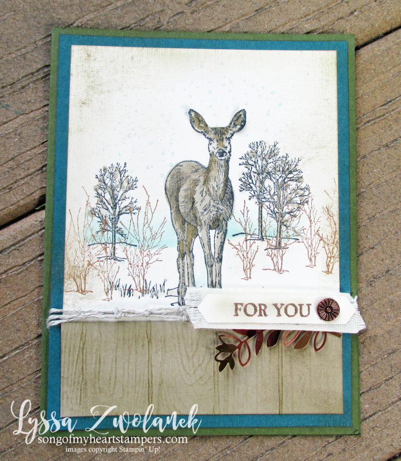 Natures beauty Stampin Up rubber stamps DIY cardmaking fall winter Christmas deer hunter woods  fox