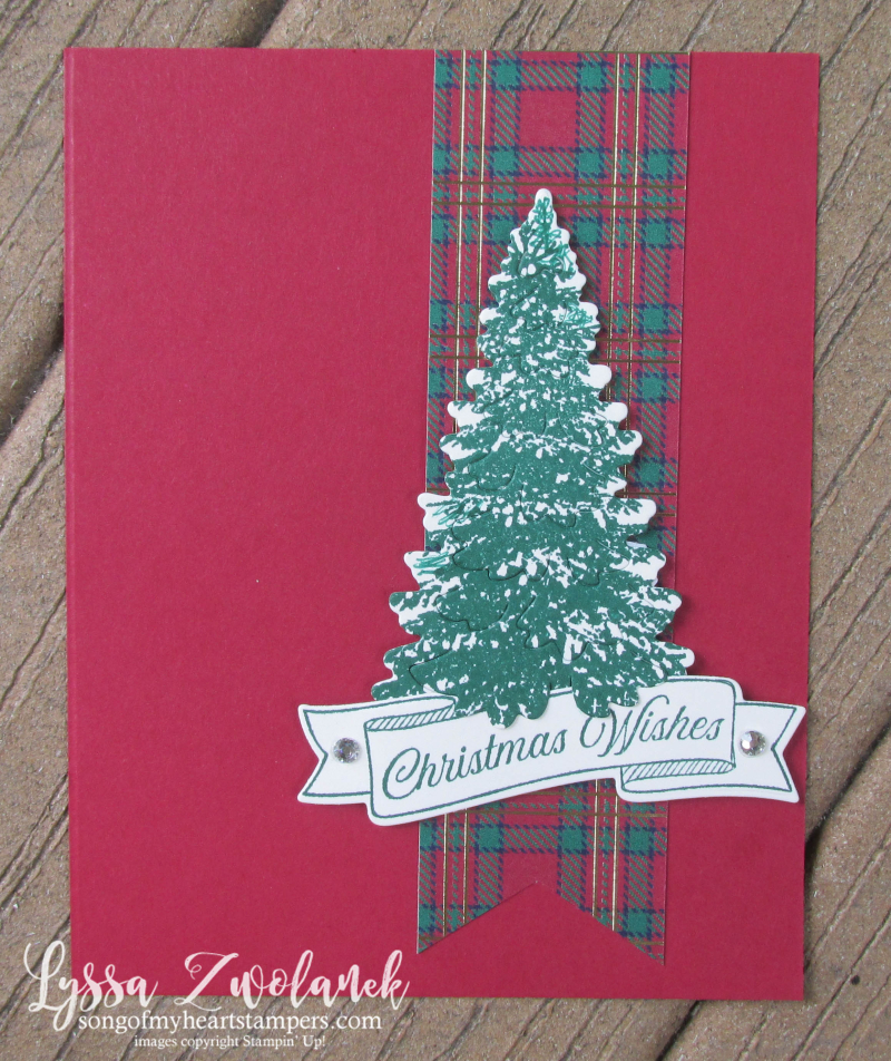 Plai Christmas tree fir pines holiday Stampin Up cards make your own DIY