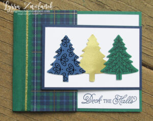 Christmas cards of 2019! Perfectly Plaid triple tree layout