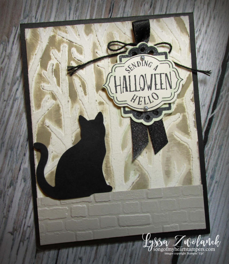 Halloween hello tags trio Stampin Up fall autumn craft supplies rubber stamps scrapbooking