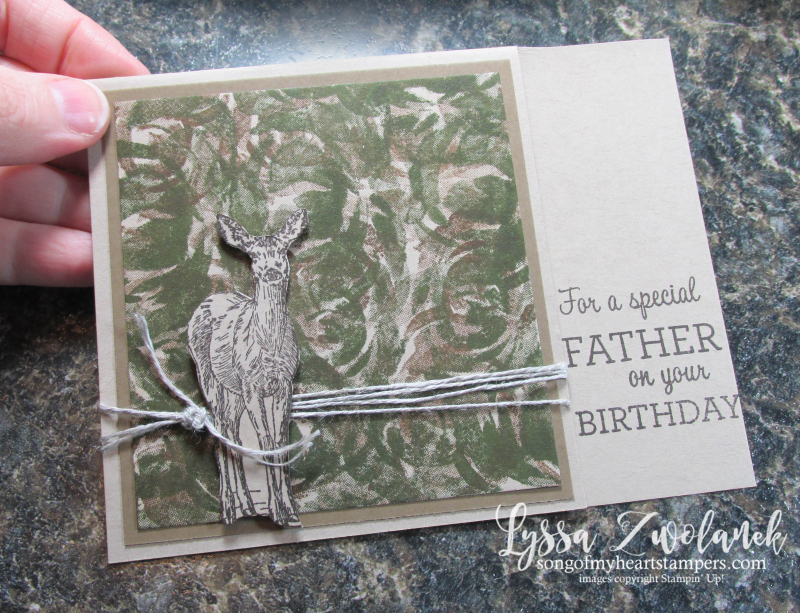 Camoflauge technique Beautiful friendship rose stamp rubber Stampin Up hunting deer natures beauty