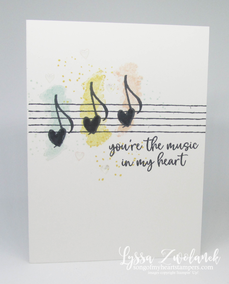 Music from the heart Stampin Up musical notes rubber stamps