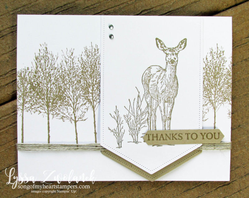 Natures beauty Stampin Up rubber stamps DIY cardmaking fall winter Christmas deer woods  fox