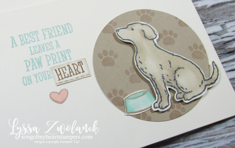 Happy Tails stampin up stamps dog collar bone pet sympathy dog house punch