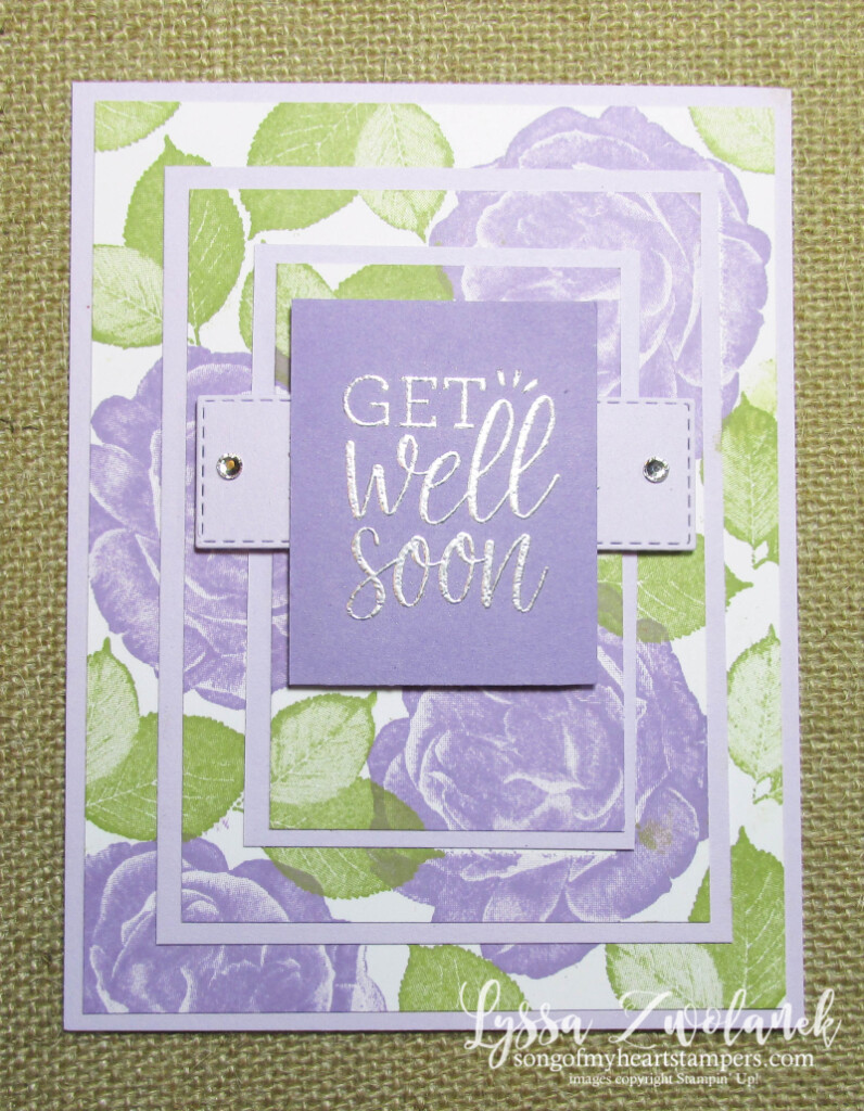 Healing hugs get well soon rubber stamps Stampin Up Lyssa triple time technique