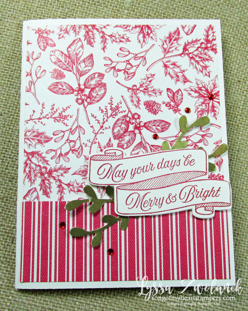 Toile tidings paper Christmas holiday cardmaking DIY sprig punch papers Lyssa