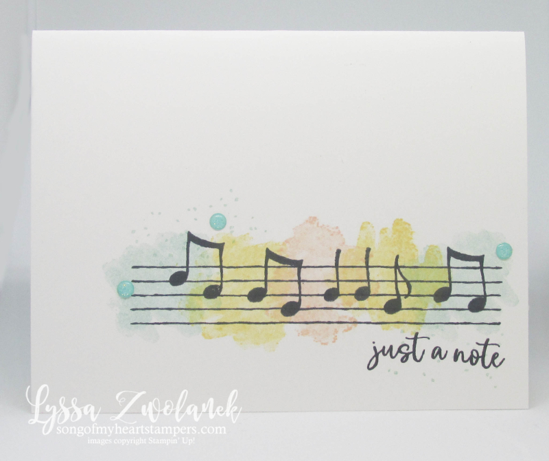 Music from the heart Stampin Up Lyssa musical notes cardmaking  rubber stamps