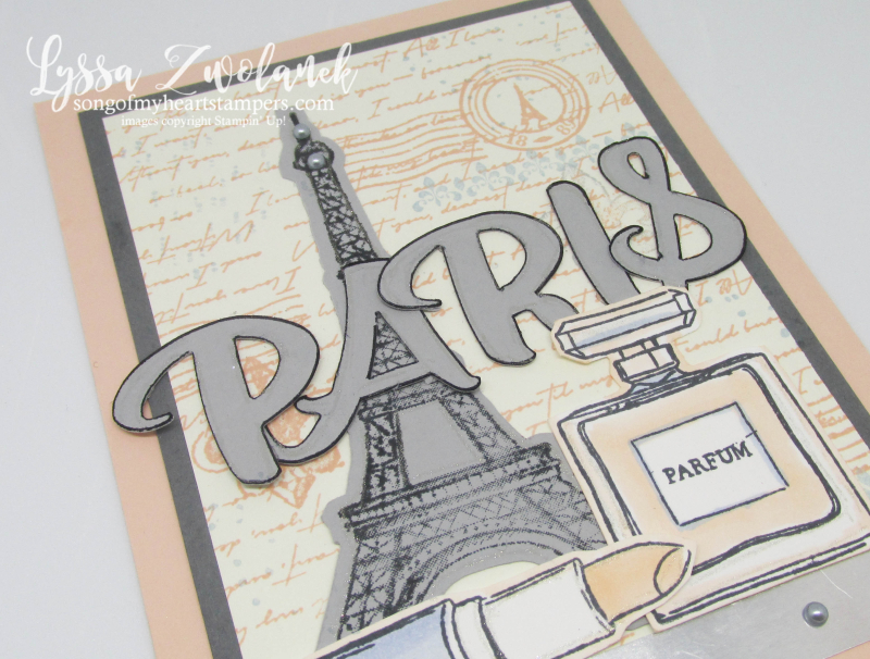 Eiffel tower paris parisian rubber stamps Stampin Up collage travel vintage cards