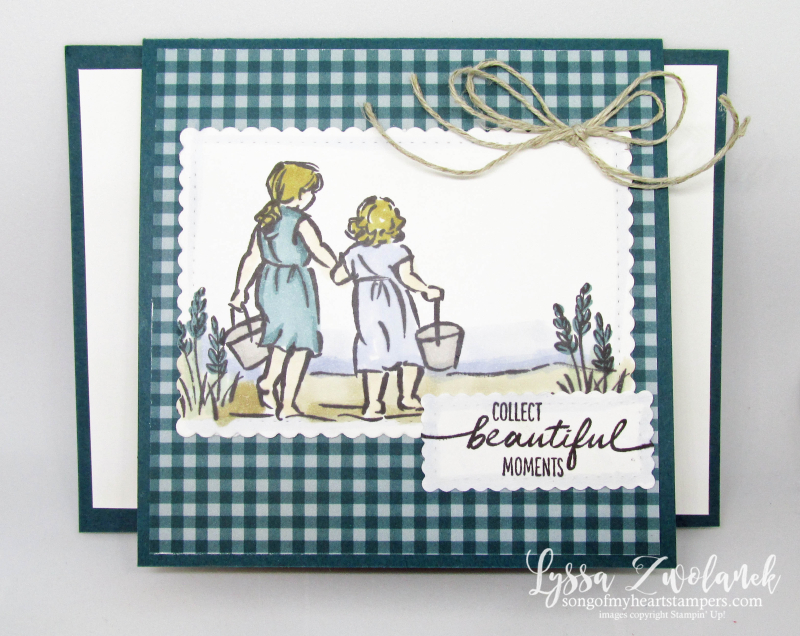 Uneven doors card Stampin Up Cheat Sheets Lyssa Z fancy folds beautiful moments seashore Blends