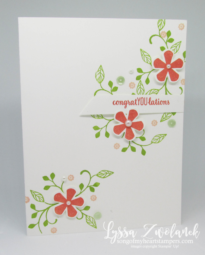 Stampin Up Thoughtful Blooms SAB 2020 free stamp set flowers punch blossoms one layer