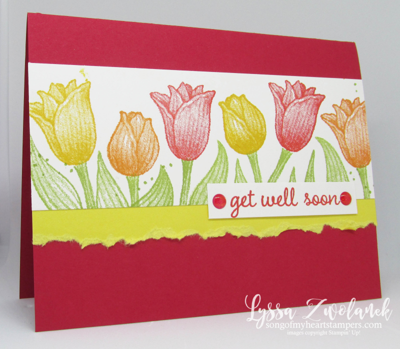 Timeless Tulips stamp set punch Stampin Up tulip garden get well