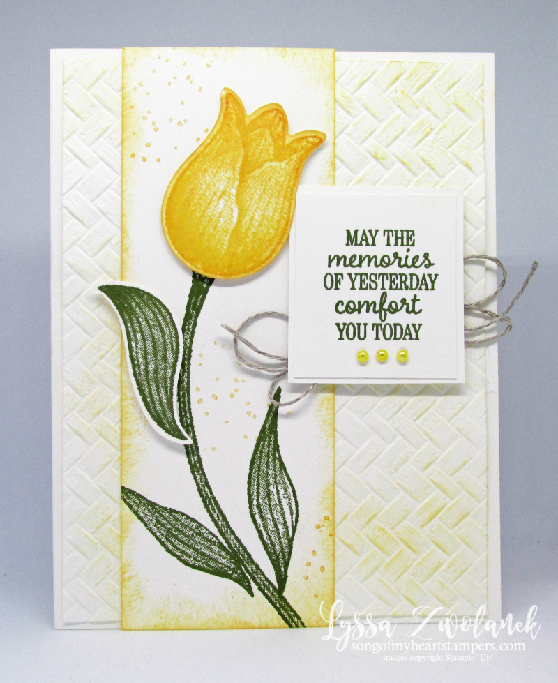 Timeless Tulips punch bundle stampin up tulip garden sympathy condolence DIY card tutorial