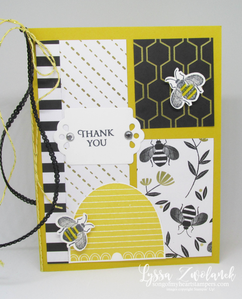 Honeybee Hive Golden Honey papers cards bee busy Stampin Up Lyssa