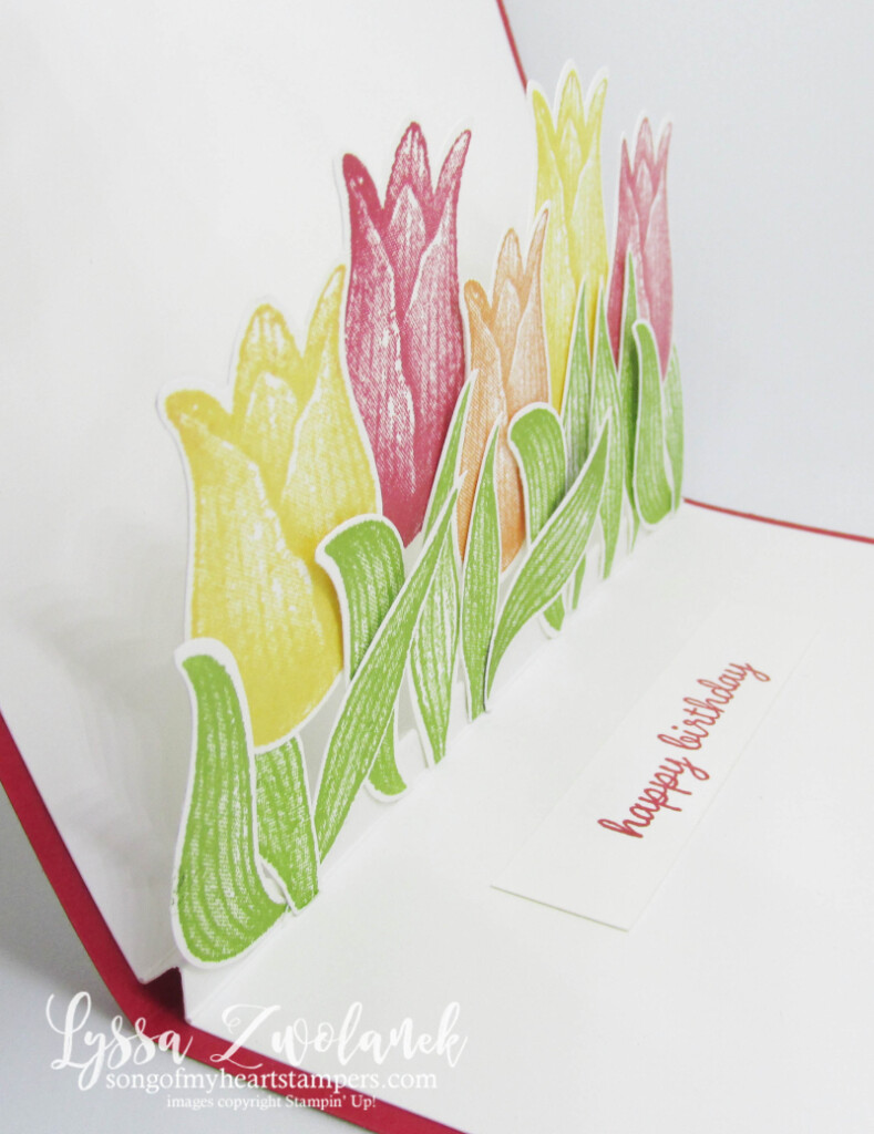 Timeless Tulips punch bundle stampin up tulip pop up fancy fold DIY card tutorial