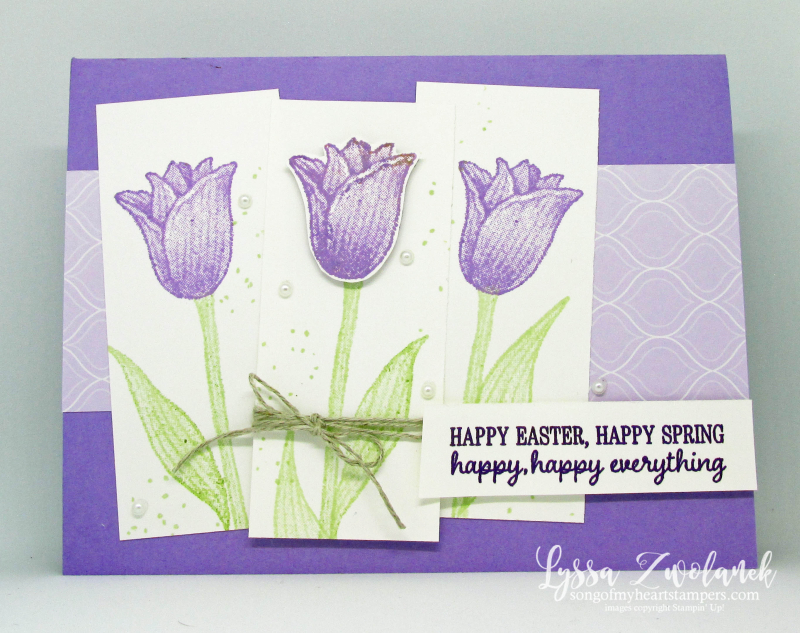 Timeless Tulips punch bundle stampin up tulip bouqet purple lovers DIY card tutorial