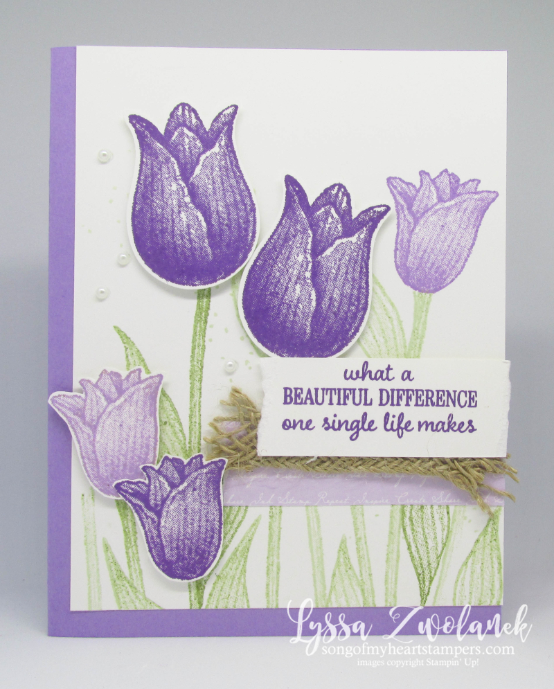 Timeless Tulips punch bundle stampin up tulip garden sympathy condolences DIY card tutorial