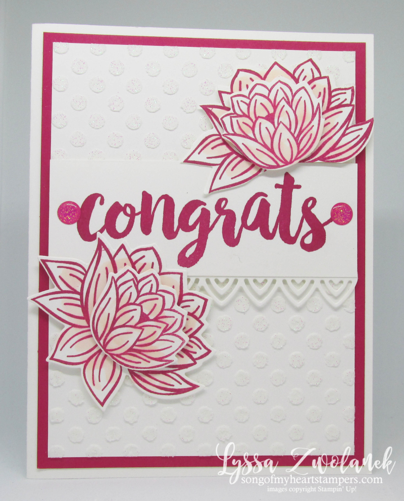 Lovely Lily Pad Stampin Up lake lotus waterlilies rubber stamps cardmakin gembossing techniques