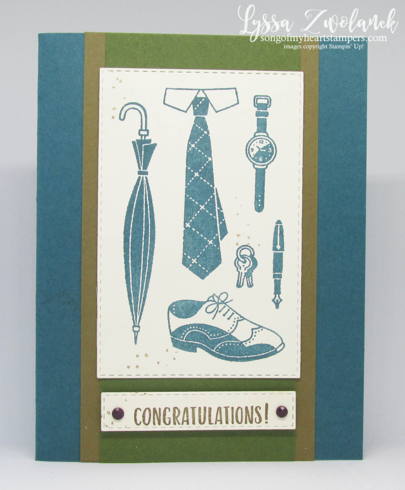 Well Dressed masculine rubber stamps Stampin Up guy cards mens father shirt tie shoes