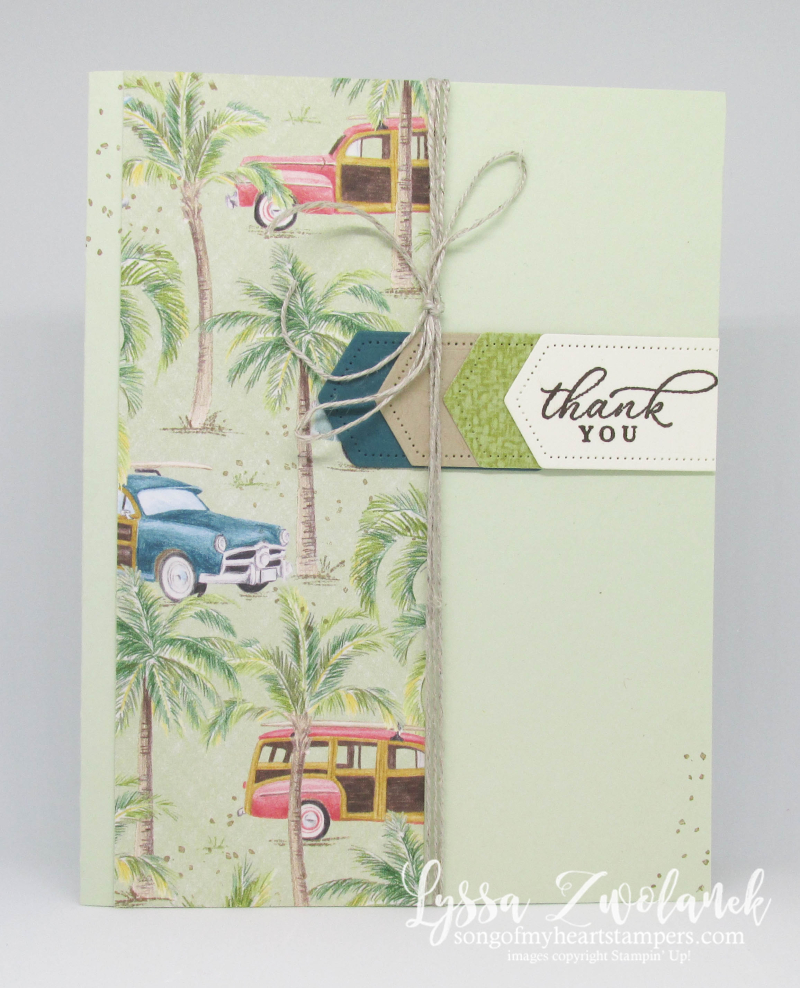 Timeless tropical oasis Stampin Up palms vintage surf woody hawaii aloha pineapple rubber stamps