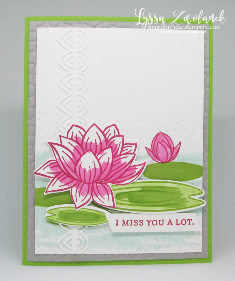 Lovely Lily Pad Stampin Up lake lotus waterlilies rubber stamps cardmaking techniques