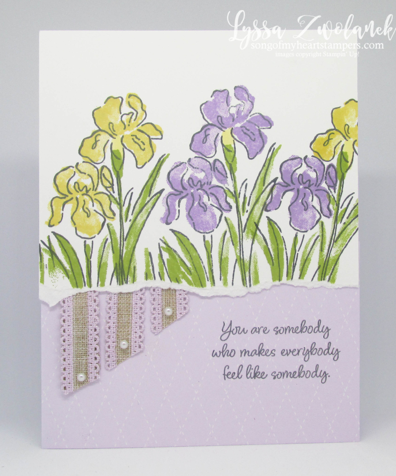 Inspiring Iris Stampin Up purple garden spring easter mothers day friend sympathy