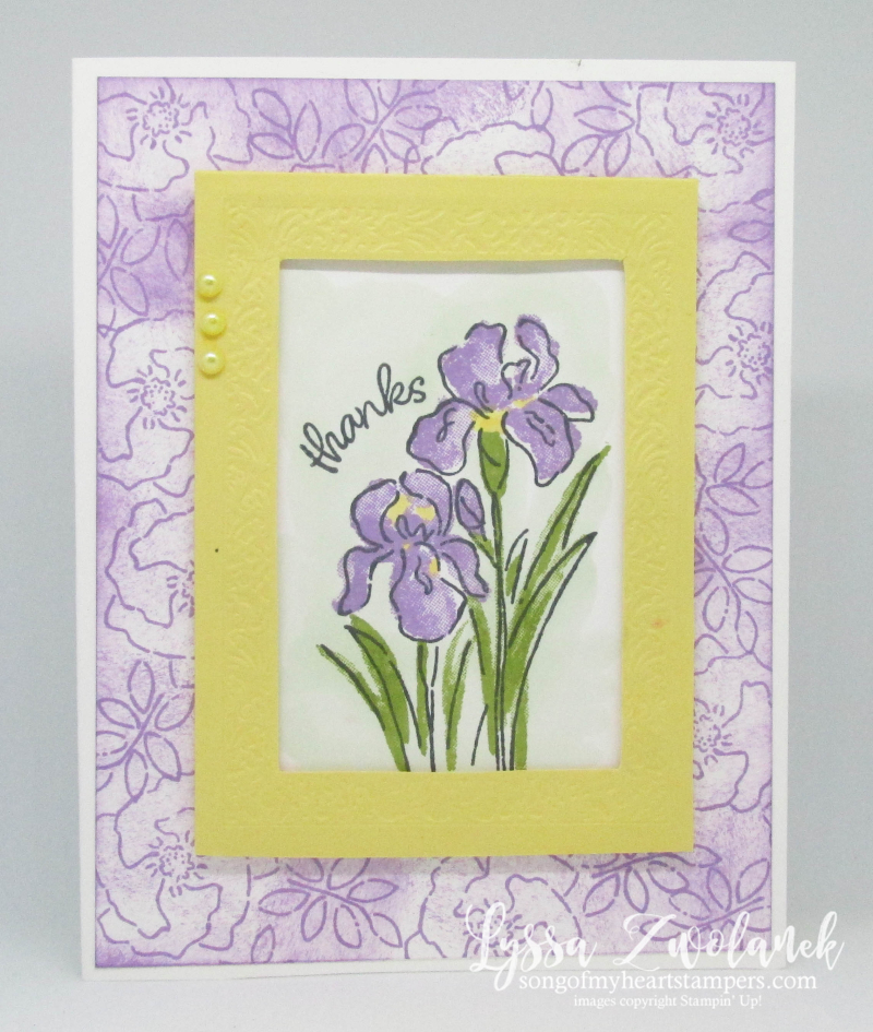 Inspiring Iris Stampin Up purple garden spring heirloom mothers day sympathy