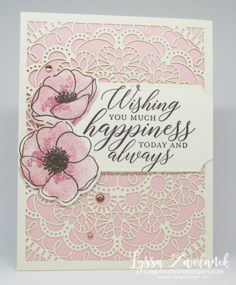 Bird Ballad lasercut lace cards Stampin Up DIY cardmaking poppies wedding